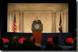 President George W. Bush delivers remarks Wednesday, Dec. 14, 2005, outlining the strategy for victory in Iraq during an address at the Woodrow Wilson International Center for Scholars in Washington D.C.  White House photo by Kimberlee Hewitt